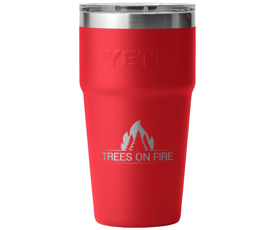 Trees on Fire YETI Tumbler – Rescue Red, 20 oz